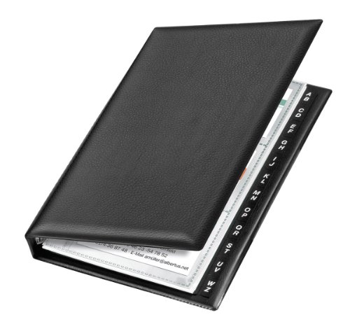 VELOFLEX 4155590 - Visitenkartenringbuch, Visitenkartenbuch, 4-Ring-Mechanik, 16 x 145 x 225 mm, schwarz VELOFLEX 4155590 - Visitenkartenringbuch, Visitenkartenbuch, 4-Ring-Mechanik, 16 x 145 x 225 mm, schwarz von VELOFLEX