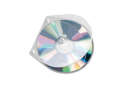 VELOFLEX 4365100 - CD/DVD Hüllen Velobox CD Aufbewahrung CD Schutzhüllen CD Boxen abheftbar, 100 Stück von VELOFLEX