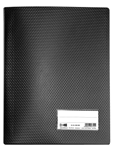 VELOFLEX 4420480 - Sichtbuch Diamond DIN A4, mit 20 Klarsichthüllen aus dokumentenechter PP-Folie, Sichtfenster, schwarz, Präsentationsmappe, Portfolio Ordner, 1 Stück von VELOFLEX