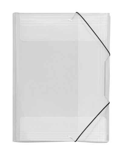 VELOFLEX 4432290 - Sammelmappe Crystal, DIN A3 in Streifenoptik, transparent, 1 Stück von VELOFLEX