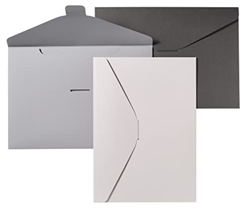 VELOFLEX 4530781 - Dokumententasche Grey Elegance, 3er Set, DIN A4 mit Steckverschluss, 240 g/m², passend für ca. 40 Blatt von VELOFLEX
