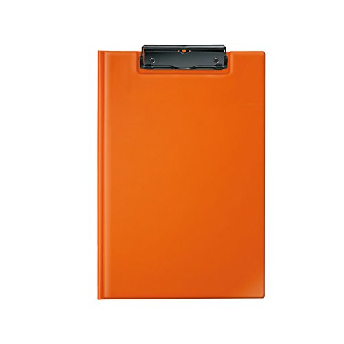 Veloflex 4804330 Clipboard Velocolor DIN A4, mit Deckel, PVC, aufklappbares Klemmbrett, Schreibplatte, orange von VELOFLEX