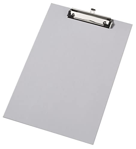 VELOFLEX 4814781 - Klemmbrett Grey Elegance, DIN A4, aus Karton, Metallklemme mit Hängeöse, Schreibplatte, Clipboard, 1 Stück von VELOFLEX
