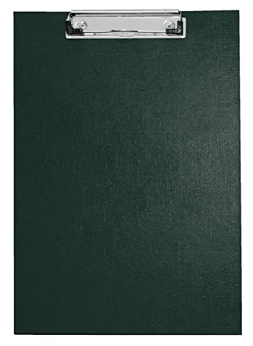 VELOFLEX 4814980 - Schreibplatte DIN A4, PP-kaschiert, Leinenstruktur, Metallklemme mit Hängeöse, Klemmbrett schwarz, 1 Stück von VELOFLEX