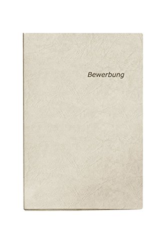 Veloflex 4941092 - Bewerbungsmappe 2-teilig, DIN A4, Vorderdeckel mit Druck Bewerbung, Leder-Struktur, beige von VELOFLEX