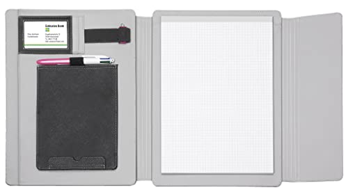 VELOFLEX 5232980 - Velobag Tablet Organizer, DIN A4, PU, mit Magnetverschluss, 2-teilig, Universaler Tablethalter, schwarz-grau, 1 Stück von VELOFLEX
