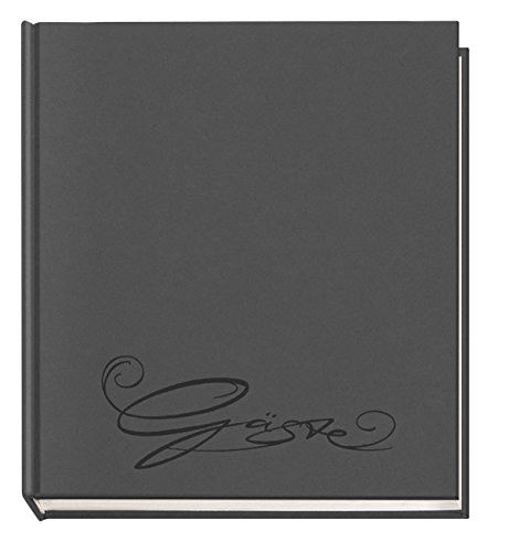 VELOFLEX 5420082 - Gästebuch Classic mit Prägung Gäste, 144 Seiten Weißes Blanko Papier, 205 x 240 mm, grau, Dunkelgrau VELOFLEX 5420082 - Gästebuch Classic mit Prägung Gäste, 144 Seiten Weißes Blanko Papier, 205 x 240 mm, grau, Dunkelgrau von VELOFLEX