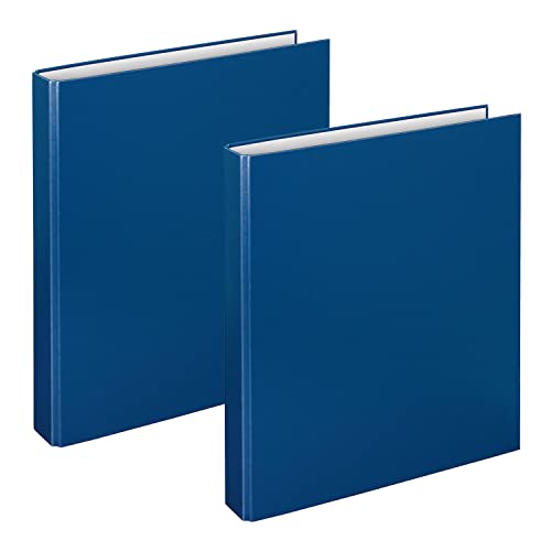 VELOFLEX A114105 - Ringbuch Basic, DIN A4, 2 Stück, blau, Füllhöhe 25 mm, Ringordner mit 2 Ring-Mechanik von VELOFLEX