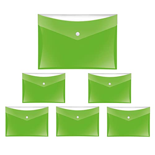 VELOFLEX A455014 - Dokumententasche Velocolor, 6 Stück, DIN A5, grün, Dokumentenhülle aus PP-Folie von VELOFLEX