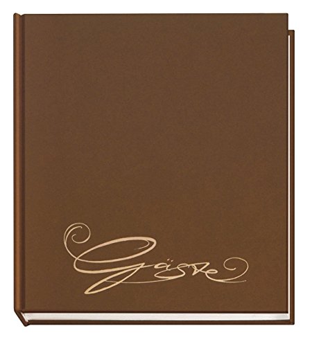 VELOFLEX Gästebuch Classic 205x240mm 144 Seiten (Einzeln, dunkelbraun) von VELOFLEX