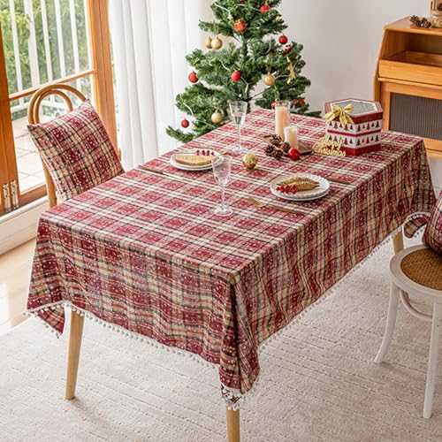 VENIES Tischdecke 100 x 160 cm Rechteckig Abwaschbare Tischtuch for Tabelle Staubdicht Couchtisch Table Cloth für Tisch, Esszimmer, Restaurantschutz Rot VENIES Tischdecke 100 x 160 cm Rechteckig Abwaschbare Tischtuch for Tabelle Staubdicht Couchtisch Table Cloth für Tisch, Esszimmer, Restaurantschutz Rot von VENIES