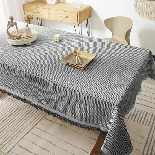 VENIES Tischdecke leinen 90 x 150 cm Tischdecke Rechteckig for Tabelle Fleckenabweisend Tischtuch Table Cloth für Küche Picknick Weihnachts Tischdekoration Schwarz VENIES Tischdecke leinen 90 x 150 cm Tischdecke Rechteckig for Tabelle Fleckenabweisend Tischtuch Table Cloth für Küche Picknick Weihnachts Tischdekoration Schwarz von VENIES