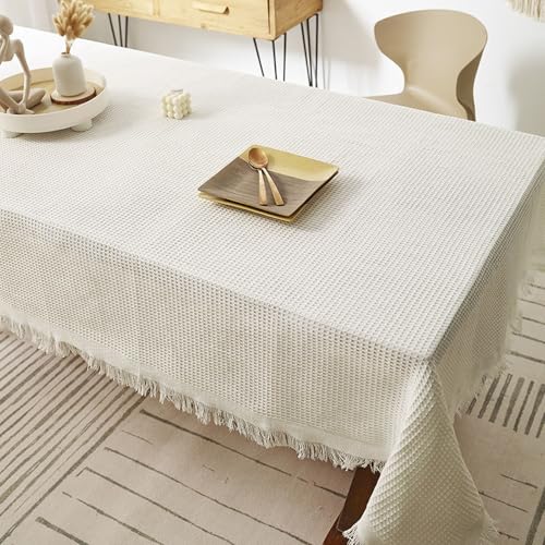 VENIES Tischdecke leinen 90 x 180 cm Tischdecke Rechteckig for Tabelle Gartentischdecke Table Cloth für Küche Picknick Weihnachts Tischdekoration Beige VENIES Tischdecke leinen 90 x 180 cm Tischdecke Rechteckig for Tabelle Gartentischdecke Table Cloth für Küche Picknick Weihnachts Tischdekoration Beige von VENIES