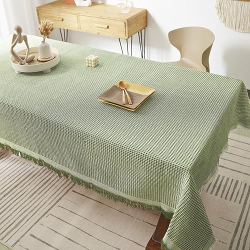 VENIES Tischdecke leinen 90 x 90 cm Tischdecke Eckig for Tabelle fleckenabweisende und bügelfreie Tischtuch Table Cloth für Küche Picknick Weihnachts Tischdekoration Grün VENIES Tischdecke leinen 90 x 90 cm Tischdecke Eckig for Tabelle fleckenabweisende und bügelfreie Tischtuch Table Cloth für Küche Picknick Weihnachts Tischdekoration Grün von VENIES