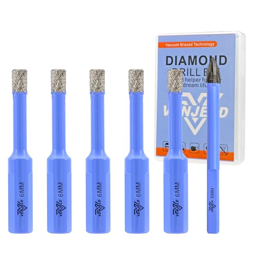 Diamant Filesenbohrer Set – 5 Stücke 6mm Diamantbohrer Lochsäge und 1 Stück 6mm Karbidebohrer für Keramik Porzellan Fliesen Marmor Granit – Dreiecksschaft mit Aufbewahrungskoffer Diamant Filesenbohrer Set – 5 Stücke 6mm Diamantbohrer Lochsäge und 1 Stück 6mm Karbidebohrer für Keramik Porzellan Fliesen Marmor Granit – Dreiecksschaft mit Aufbewahrungskoffer von VENJELD