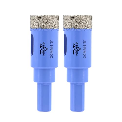 Diamant Fliesenbohrer Set - 20mm 2tlg. Diamantbohrer Lochsäge für Keramik Porzellan Fliesen Marmor Granit - Dreiecksschaft mit Aufbewahrungskoffer Diamant Fliesenbohrer Set - 20mm 2tlg. Diamantbohrer Lochsäge für Keramik Porzellan Fliesen Marmor Granit - Dreiecksschaft mit Aufbewahrungskoffer von VENJELD