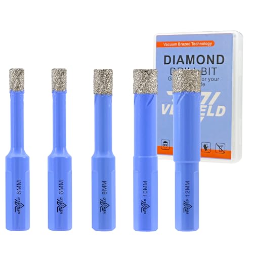 Diamant Fliesenbohrer Set - 6/6/8/10/12mm 5tlg. Diamantbohrer Lochsäge für Keramik Porzellan Fliesen Marmor Granit - Dreiecksschaft mit Aufbewahrungskoffer Diamant Fliesenbohrer Set - 6/6/8/10/12mm 5tlg. Diamantbohrer Lochsäge für Keramik Porzellan Fliesen Marmor Granit - Dreiecksschaft mit Aufbewahrungskoffer von VENJELD