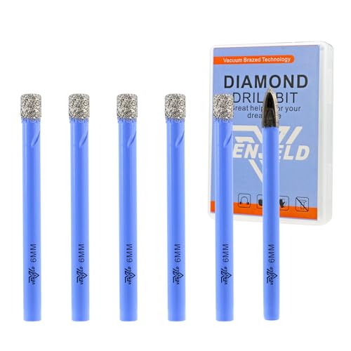 Diamant Fliesenbohrer Set - 6mm 5tlg. Diamantbohrer Lochsäge und 1 Stück 6mm Karbidebohrer für Keramik Porzellan Fliesen Marmor Granit - Rundschäfte mit Aufbewahrungskoffer VENJELD Diamant Fliesenbohrer Set - 6mm 5tlg. Diamantbohrer Lochsäge und 1 Stück 6mm Karbidebohrer für Keramik Porzellan Fliesen Marmor Granit - Rundschäfte mit Aufbewahrungskoffer VENJELD von VENJELD