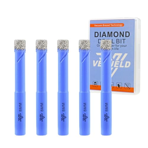 Diamant Fliesenbohrer Set - 8mm 5tlg. Diamantbohrer Lochsäge für Keramik Porzellan Fliesen Marmor Granit - Rundschäfte mit Aufbewahrungskoffer VENJELD Diamant Fliesenbohrer Set - 8mm 5tlg. Diamantbohrer Lochsäge für Keramik Porzellan Fliesen Marmor Granit - Rundschäfte mit Aufbewahrungskoffer VENJELD von VENJELD