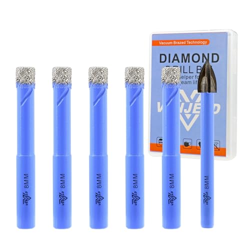 Diamant Fliesenbohrer Set - 8mm 5tlg. Diamantbohrer Lochsäge und 1 Stück 8mm Karbidebohrer für Keramik Porzellan Fliesen Marmor Granit - Rundschäfte mit Aufbewahrungskoffer VENJELD Diamant Fliesenbohrer Set - 8mm 5tlg. Diamantbohrer Lochsäge und 1 Stück 8mm Karbidebohrer für Keramik Porzellan Fliesen Marmor Granit - Rundschäfte mit Aufbewahrungskoffer VENJELD von VENJELD