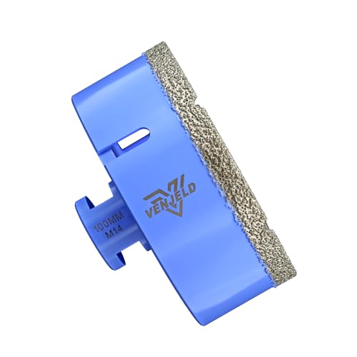 Diamantbohrer Fliesenbohrer 100mm Diamant Lochsäge M14 Gewinde, Trockenbohren für Keramik Porzellan Fliesen Granit Marmor VENJELD Diamantbohrer Fliesenbohrer 100mm Diamant Lochsäge M14 Gewinde, Trockenbohren für Keramik Porzellan Fliesen Granit Marmor VENJELD von VENJELD