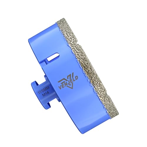 Diamantbohrer Fliesenbohrer 110mm Diamant Lochsäge M14 Gewinde, Trockenbohren für Keramik Porzellan Fliesen Granit Marmor VENJELD Diamantbohrer Fliesenbohrer 110mm Diamant Lochsäge M14 Gewinde, Trockenbohren für Keramik Porzellan Fliesen Granit Marmor VENJELD von VENJELD