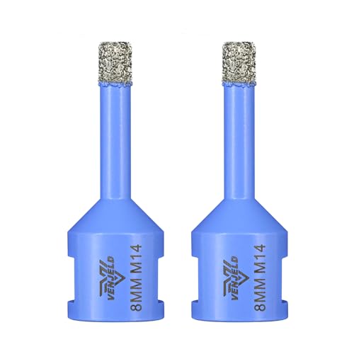 Diamantbohrer Fliesenbohrer 8mm - 2 Stücke Diamant Lochsäge M14 Gewinde, Trockenbohren für Keramik Porzellan Fliesen Granit Marmor VENJELD Diamantbohrer Fliesenbohrer 8mm - 2 Stücke Diamant Lochsäge M14 Gewinde, Trockenbohren für Keramik Porzellan Fliesen Granit Marmor VENJELD von VENJELD