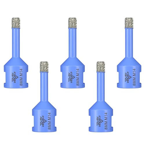 Diamantbohrer Fliesenbohrer 8mm - 5 Stücke Diamant Lochsäge M14 Gewinde, Trockenbohren für Keramik Porzellan Fliesen Granit Marmor VENJELD Diamantbohrer Fliesenbohrer 8mm - 5 Stücke Diamant Lochsäge M14 Gewinde, Trockenbohren für Keramik Porzellan Fliesen Granit Marmor VENJELD von VENJELD