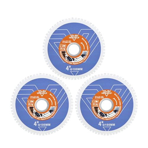 Holztrennscheibe 100mm - 3 tlg. Hartmetall Sägeblatt Vakuumgelötete Klingen für Holzplatten Gipskartonplatten Gummirohre Kunststoff VENJELD Holztrennscheibe 100mm - 3 tlg. Hartmetall Sägeblatt Vakuumgelötete Klingen für Holzplatten Gipskartonplatten Gummirohre Kunststoff VENJELD von VENJELD