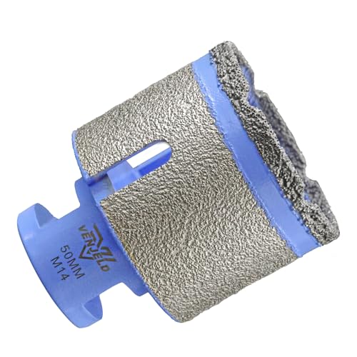 VENJELD Diamant-bohrkrone 50mm Fingerfräser mit M14 Gewinde zum Bohren Schleifen Formgebung Keramik Porzellan Fliesen Marmor Kunststein Granit VENJELD Diamant-bohrkrone 50mm Fingerfräser mit M14 Gewinde zum Bohren Schleifen Formgebung Keramik Porzellan Fliesen Marmor Kunststein Granit von VENJELD