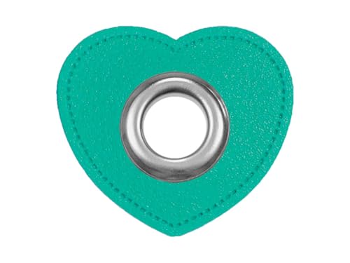 Veno Ösen Patch Herz für Kordeln Mint Lederimitat von VENO