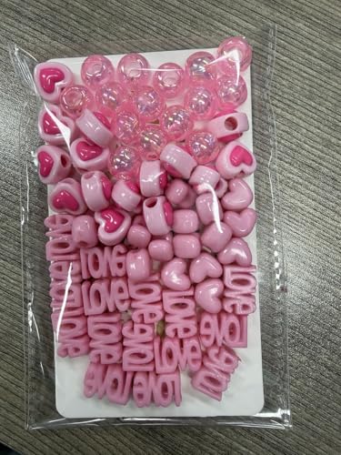 VENOFEN Haarperlen, Dreadlock-Schmuck, niedliche Herzform, Perlen für Zöpfe, Acryl, Haarschmuck, 60 Stück VENOFEN Haarperlen, Dreadlock-Schmuck, niedliche Herzform, Perlen für Zöpfe, Acryl, Haarschmuck, 60 Stück von VENOFEN