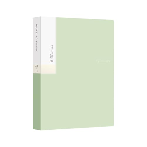 Vensool A4-Dokumentenmappe mit 30 transparenten Taschen, langlebiges Präsentationsmappfolio, Dokumenten-Organizer in Briefgröße, für Verträge, Bürobedarf oder neue Job-Geschenke (Grün A) von VENSOOL