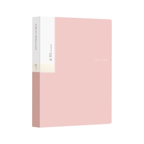 Vensool A4-Dokumentenmappe mit 30 transparenten Taschen, langlebiges Präsentationsmappfolio, Dokumenten-Organizer in Briefgröße, für Verträge, Bürobedarf oder neue Job-Geschenke (RosaA) von VENSOOL