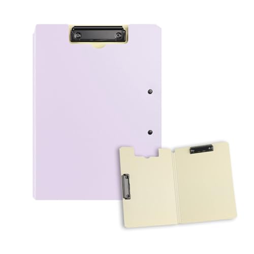 Vensool Doppel-Klemmbrett Aktenordner - Horizontal & Vertikal A3/A4 Dokument Organizer, Padfolio, Hält 120 Blatt, Strapazierfähiges PP-Material - Perfekt für Büro, Verträge und neue Jobgeschenke (Lila von VENSOOL