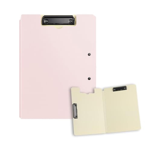 Vensool Doppel-Klemmbrett Aktenordner - Horizontal & Vertikal A3/A4 Dokument Organizer, Padfolio, Hält 120 Blatt, Strapazierfähiges PP-Material - Perfekt für Büro, Verträge und neue Jobgeschenke (Rosa von VENSOOL