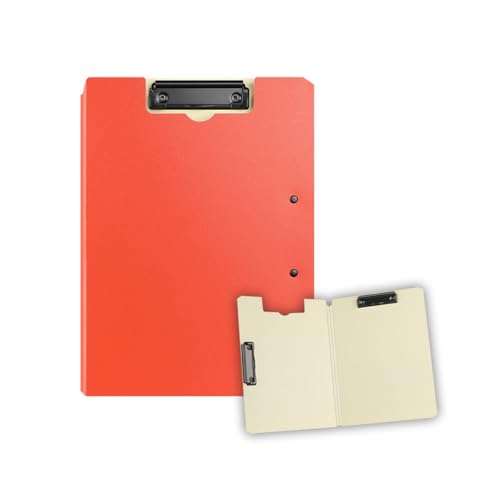 Vensool Doppel-Klemmbrett Aktenordner - Horizontal & Vertikal A3/A4 Dokument Organizer, Padfolio, Hält 120 Blatt, strapazierfähiges PP-Material - Perfekt für Büro, Verträge und neue Jobgeschenke (rot von VENSOOL