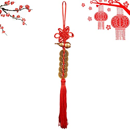 Chinesische Neujahrsmünzen – Chinesische Glücksmünzen Set mit chinesischem Knoten und Quasten-Anhänger – Chinesische Feng Shui I Ching Wahrsagungsmünzen für Kaninchenjahr 2023 Heimdekorationen, Chinesische Neujahrsmünzen – Chinesische Glücksmünzen Set mit chinesischem Knoten und Quasten-Anhänger – Chinesische Feng Shui I Ching Wahrsagungsmünzen für Kaninchenjahr 2023 Heimdekorationen, von VENTDOUCE