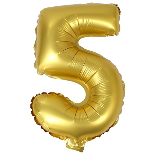 VENYAA Mode 16 Silberfolie Anzahl Luftballons Geburtstag Gold 5 von VENYAA
