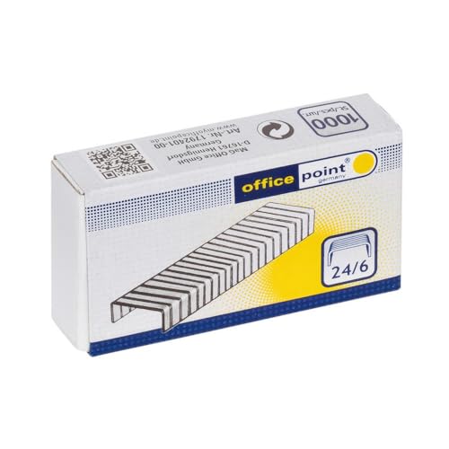 VEPATIM 5 Heftklammern silber verzinkt 24/6 (10 packs je 1000 Stk) = 10000 Stk. von VEPATIM