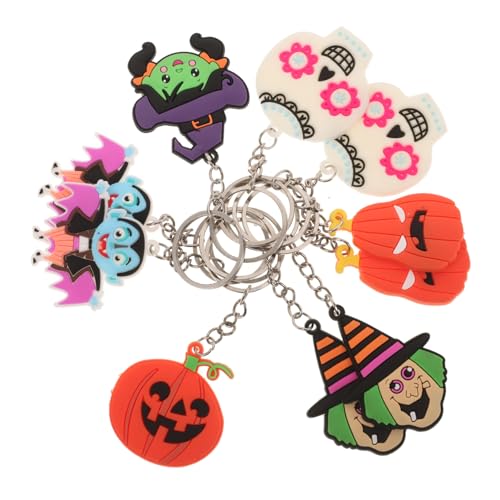 VERDANVERSE 10 Stück Teiliges Halloween Schlüsselanhänger PVC Festival Dekoration Gemischt Langlebig und Praktisch als für Familie Freunde Alltagsschlüssel von VERDANVERSE