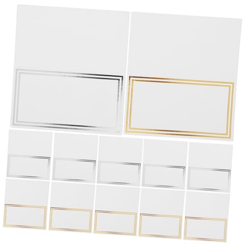 VERDANVERSE 100 Stück Hochwertige Tischkarten für Hochzeiten Goldene Silberne Praktische Platzkarten für Partys und Veranstaltungen für Rustikale Hochzeiten und Feiern von VERDANVERSE