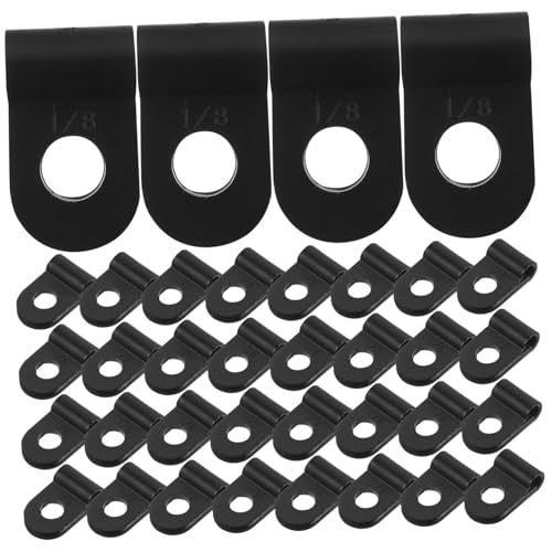 VERDANVERSE 100 Stück Kabelclips aus Robustem PVC Klemmen für Kabelmanagement Drahthalter für Kabelorganisation und Drahtführung im Büro und Zuhause Schwarz von VERDANVERSE