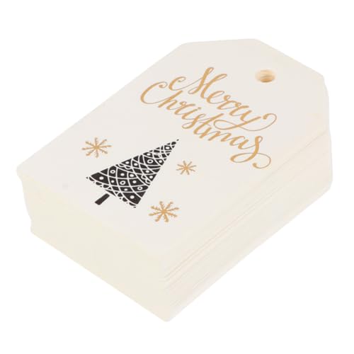 VERDANVERSE 100 Stück Teiliges Kleine Weihnachtsanhänger aus DIY Kreative Christbaumdeko Stabile Geschenkanhänger mit Festlichen Motiven für Geschenkverpackung und Weihnachtsbaumdekoration von VERDANVERSE