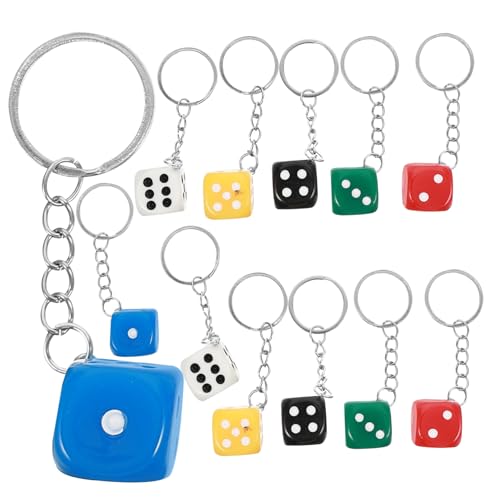 VERDANVERSE 12 Stück Würfel Schlüsselanhänger Partygeschenk Würfel Süße Schlüsselanhänger Ornamente Kreative Vatertags Großpackung Kreativer von VERDANVERSE