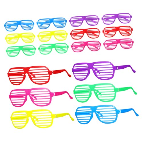 VERDANVERSE 18 Stück Teiliges Neon Shutter Glasses aus Robustem Kunststoff UV schutz Partybrillen für Festivals Geburtstage Outdoor aktivitäten Bunte Jahre Accessoires für Damen und Herren VERDANVERSE 18 Stück Teiliges Neon Shutter Glasses aus Robustem Kunststoff UV schutz Partybrillen für Festivals Geburtstage Outdoor aktivitäten Bunte Jahre Accessoires für Damen und Herren von VERDANVERSE