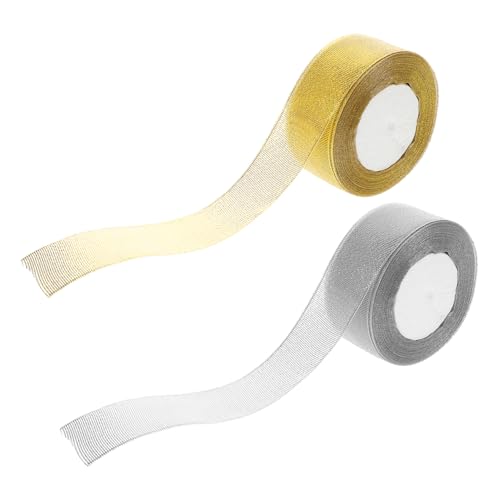 VERDANVERSE 2 Rollen Breites Glitzerband Gold Silber Hochwertiges Metallic Stoffband pro Rolle Vielseitiges DIY Geschenkband für Partydekoration Festliche Schleifen Bastelprojekte VERDANVERSE 2 Rollen Breites Glitzerband Gold Silber Hochwertiges Metallic Stoffband pro Rolle Vielseitiges DIY Geschenkband für Partydekoration Festliche Schleifen Bastelprojekte von VERDANVERSE