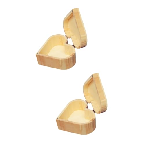 VERDANVERSE 2 Stck. Herzförmige Holz Aufbewahrungsbox Geschenkbox für Schmuck Ringe Halsketten Armbänder Langlebige Natürliche Holztruhe mit Praktischem Deckel als Romantische Schmuckschatulle VERDANVERSE 2 Stck. Herzförmige Holz Aufbewahrungsbox Geschenkbox für Schmuck Ringe Halsketten Armbänder Langlebige Natürliche Holztruhe mit Praktischem Deckel als Romantische Schmuckschatulle von VERDANVERSE