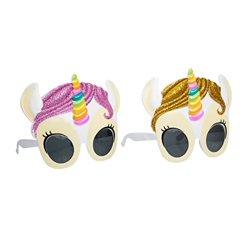 VERDANVERSE 2 Stück Einhorn Stil Partybrille Lustige Cartoon Sonnenbrillen für Kreative Dekoration und Foto Requisiten für Kindergeburtstage und Feiern Gelb VERDANVERSE 2 Stück Einhorn Stil Partybrille Lustige Cartoon Sonnenbrillen für Kreative Dekoration und Foto Requisiten für Kindergeburtstage und Feiern Gelb von VERDANVERSE