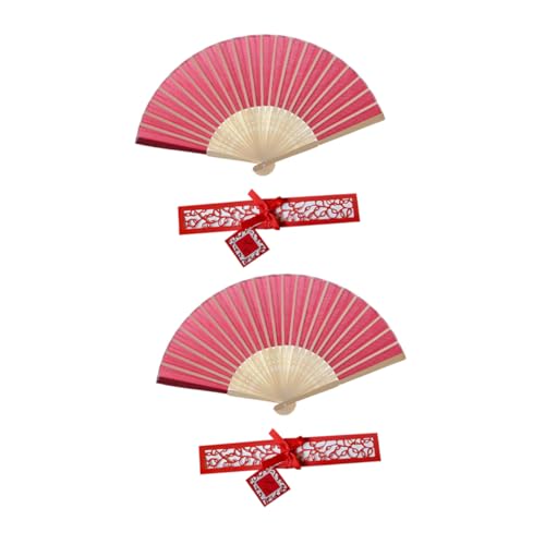 VERDANVERSE 2 Stück Klassischer Chinesischer Faltfächer mit Bambusrahmen Roter Geschenkbox Handgefertigter Orientalischer Fächer für Frauen Party und Hochzeitsdekoration VERDANVERSE 2 Stück Klassischer Chinesischer Faltfächer mit Bambusrahmen Roter Geschenkbox Handgefertigter Orientalischer Fächer für Frauen Party und Hochzeitsdekoration von VERDANVERSE